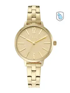 ELLE Women Dial & Gold Toned Stainless Steel Bracelet Style Straps Analogue Watch ELL21071