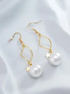 aadita Gold-Toned Circular Hoop Earrings