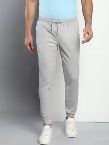 Dennis Lingo Men Grey Straight Fit Cotton Joggers Trousers