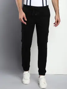 Dennis Lingo Men Black Tapered Fit Cargo Joggers