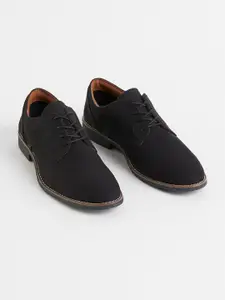 H&M Men Black Derby Shoes