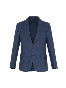 Polo Ralph Lauren Men Blue Checked Pure Cotton Tailored Jacket