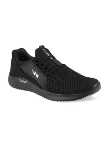 Campus Men Black Mesh Running Shoes