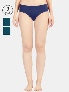 Sonari Women Pack Of 3 Solid Period Panty sarappbgreenbgreennblueS