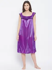 Camey Plus Size Purple Nightdress