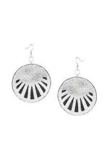 AADY AUSTIN Silver-Toned Handmade Drop Earrings