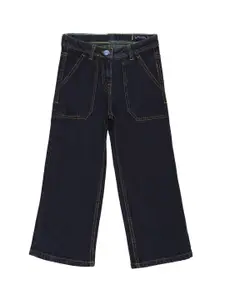 Allen Solly Junior Girls Navy Blue Straight Fit Jeans