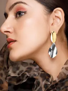 TOKYO TALKIES X rubans FASHION ACCESSORIES Gold-Toned & Silver-Toned Contemporary Drop Earrings