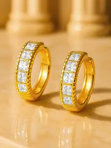 Rubans Voguish 18k Gold plated Tarnish-Free Waterproof Demi-Fine Hoop Earrings