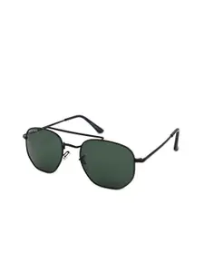 Micelo Martin Men Green Lens & Black Aviator Sunglasses with UV Protected Lens MM1005 C2