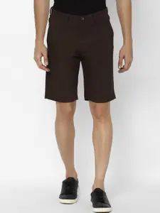 Allen Solly Men Cotton Brown Slim Fit Mid-Rise Regular Shorts