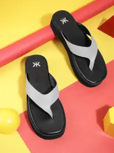 Kook N Keech Women Grey Solid Open Toe Flats