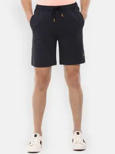 Louis Philippe ATHPLAY Men Navy Blue Slim Fit Shorts