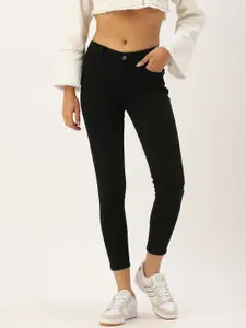 Flying Machine Women Black Twiggy Super Skinny Fit Mid-Rise Clean Look Stretchable Jeans