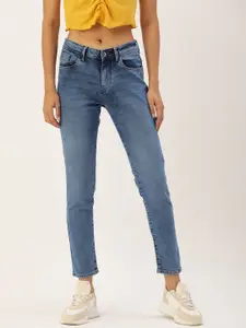 Flying Machine Women Blue Veronica Skinny Fit Mid-Rise Heavy Fade Stretchable Jeans