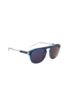 OPIUM Men Grey Lens & Blue Aviator Sunglasses with UV Protected Lens