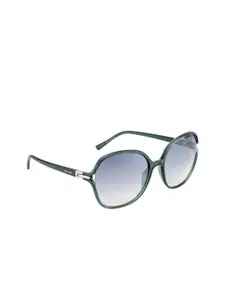 OPIUM Women Grey Lens & Green Butterfly Sunglasses with UV Protected Lens