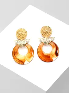 AVANT-GARDE PARIS Gold-Plated Resin Circular Drop Earrings
