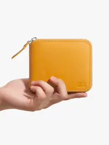 DailyObjects Women Yellow Vegan Leather Zip Around Wallet
