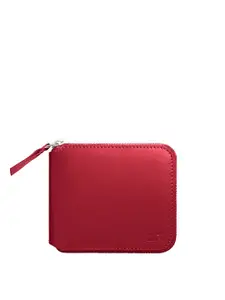 DailyObjects Women Red PU Zip Around Wallet