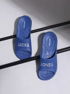 Jack & Jones Men Blue & White Sliders