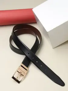 Teakwood Leathers Men Brown Textured Leather Belt