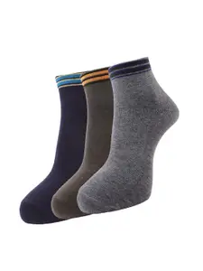 Dollar Socks Men Pack Of 3 Assorted Cotton Ankle-Length Socks