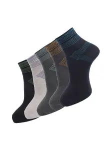 Dollar Socks Men Pack Of 5 Assorted Ankle-Length Cotton Socks