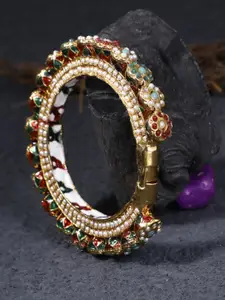 Adwitiya Collection Gold-Plated & Stone Studded Bangle