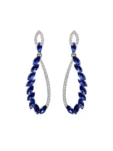 Yellow Chimes Blue Contemporary Drop Earrings