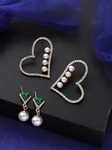 Yellow Chimes Set Of 2 Gold-Plated Drop Earrings