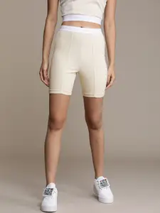 Calvin Klein Jeans Women Beige Slim Fit Sports Shorts