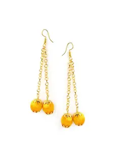 AKSHARA Gold-Toned Contemporary Drop Earrings