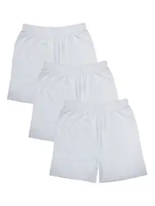 KiddoPanti Girls Pack of 3 White Shorts