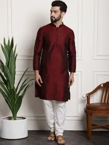 SOJANYA Red & White Kurta Churidar
