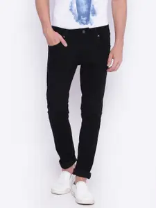 Forca by Lifestyle Men Black Skinny Fit Mid Rise Clean Look Jeans