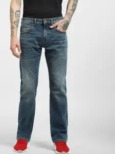 Jack & Jones Men Blue Low-Rise Mildly Distressed Light Fade Jeans
