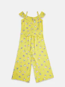 Pantaloons Junior Yellow Floral Print Top