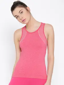 Amante Women Pink Solid Tank Top