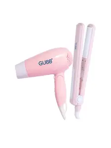 GUBB Set of Hair Dryer & Straightener - Pink
