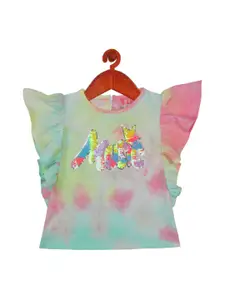 Tiny Girl Green Print Top