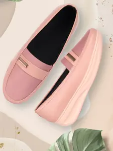 FASHIMO Women Peach-Coloured Loafers
