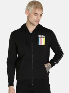 Puma Men Black Celebration Full-Zippered Outdoor Sporty Jacket