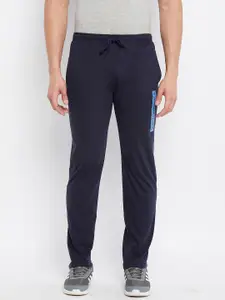 Duke Men Blue Solid Cotton Track Pants