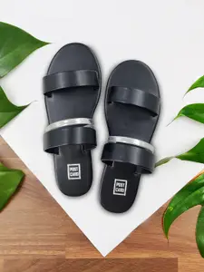 POSTCARD Women Black Colourblocked One Toe Flats