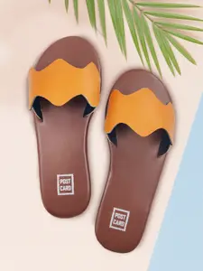 POSTCARD Women Brown Open Toe Flats
