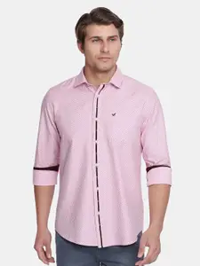 Blackberrys Men Pink India Slim Fit Micro Ditsy Printed Cotton Casual Shirt