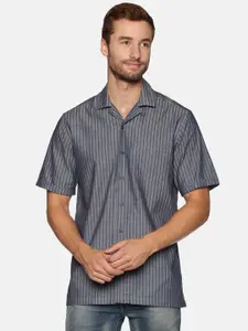 DON VINO Men Blue Relaxed Striped Cotton Casual Shirt
