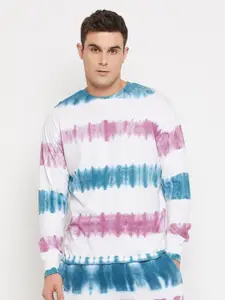 FUGAZEE Men Multicoloured Dyed Pure Cotton Loose T-shirt