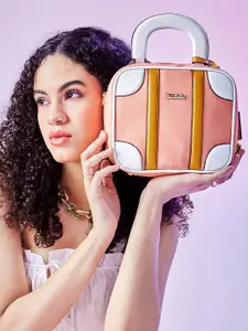 KLEIO Women Color-Blocked Top Handle Sling Handbag